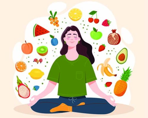 Mindful eating concept